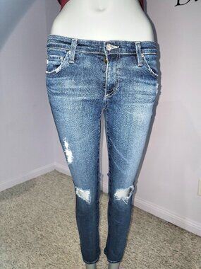 AG Adriano Goldschmied Low-Rise Super Skinny AG-ed Jeans Size 27